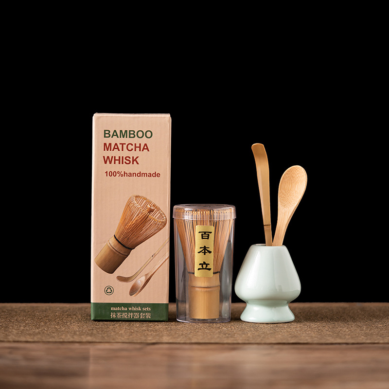 Bamboo Whisk Chasen - 4PCS Bamboo Matcha Whisk Set Hundred