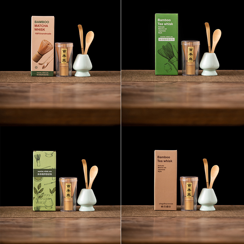 4PCS Bamboo Matcha Whisk Set H - Bamboo Whisk Chasen ulasan dan harga