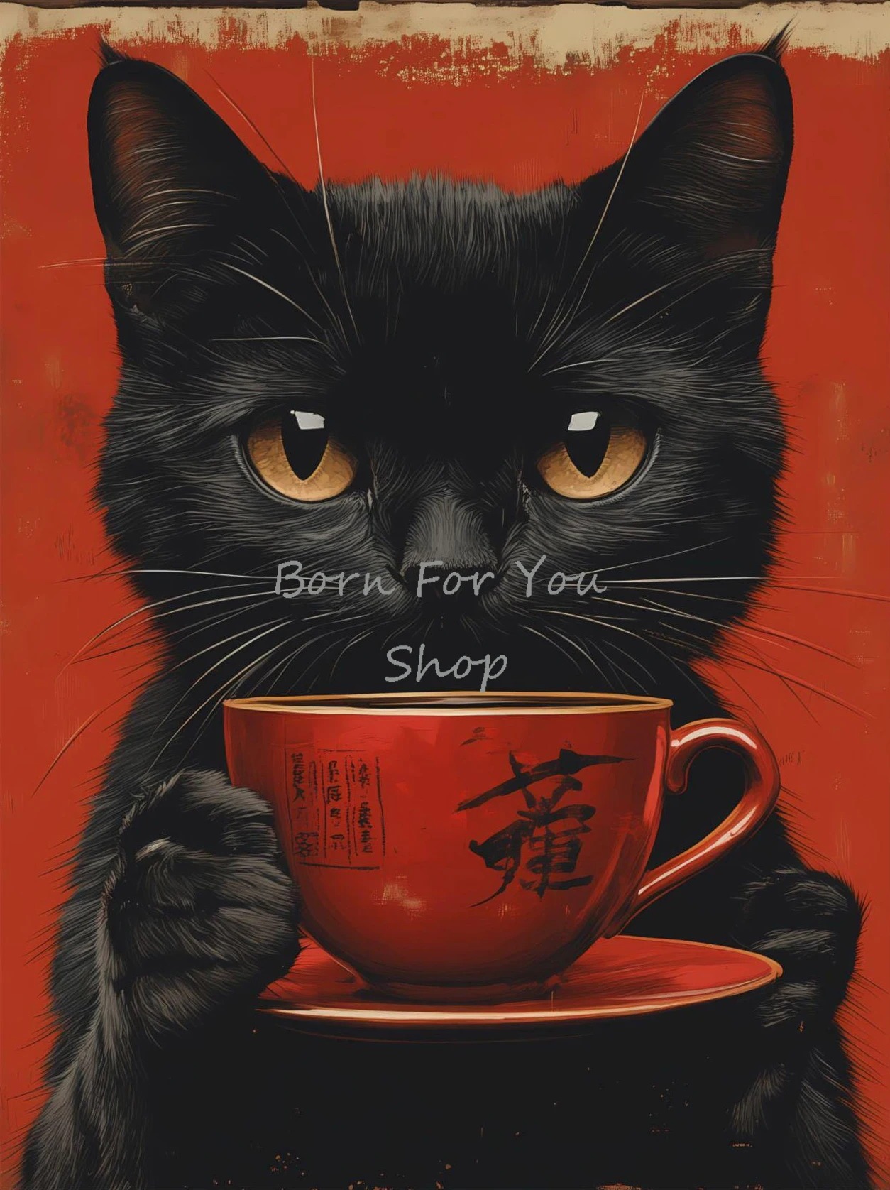 Japanese Edo Style Black Cat E - Japanese Eating Lifestyle ulasan dan harga