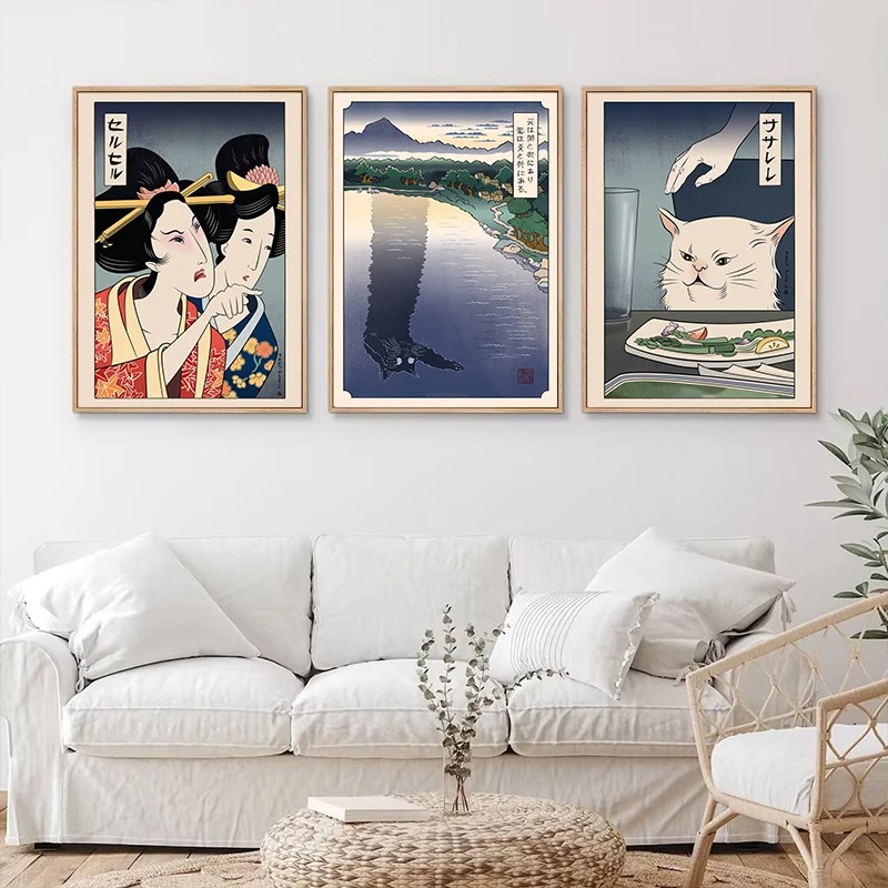 Japanese Ukiyoe Style Poster P - Japanese Lifestyle At Home ulasan dan harga